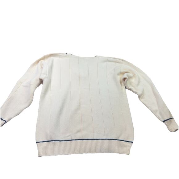 VTG Cotton Traders Men Knit V-Neck Pullover Sweater Size XL T Academia Old Money - Picture 3 of 9